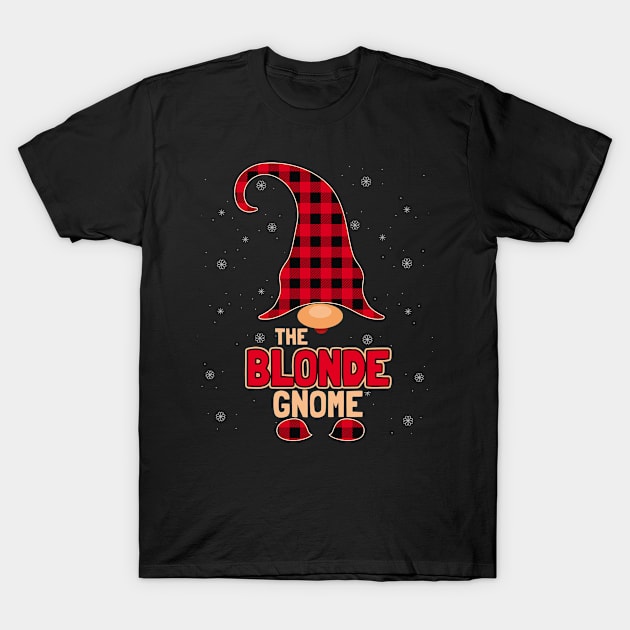 The Blonde Gnome Christmas Red Buffalo Plaid Pajama T-Shirt by tobzz